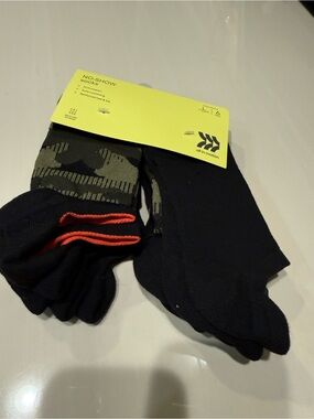 all in motion No-Show Socks in Black with Olive Camo boys large shoe size 3-7